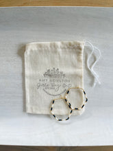 Load image into Gallery viewer, Black and white// Japanese Miyuki glass hand beaded gold filled hoop earrings
