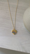 Load and play video in Gallery viewer, Jubilee rainbow heart pendant necklace
