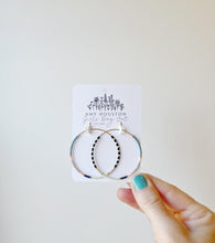 Load image into Gallery viewer, Blue Sea Anemone // Japanese Miyuki glass hand beaded gold filled hoop earrings
