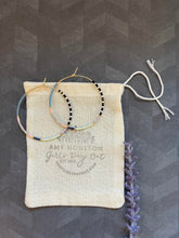 Load image into Gallery viewer, Blue Sea Anemone // Japanese Miyuki glass hand beaded gold filled hoop earrings
