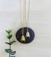 Load image into Gallery viewer, Quirky beetle pendant necklace

