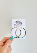 Load image into Gallery viewer, Pie in The Sky // Japanese Miyuki glass hand beaded gold filled hoop earrings
