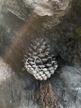 Load image into Gallery viewer, River // Japanese Miyuki glass hand beaded gold filled hoop earrings
