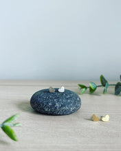 Load image into Gallery viewer, Love Wins tiny brushed heart post earrings
