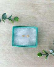 Load image into Gallery viewer, Love Wins tiny brushed heart post earrings
