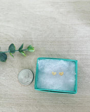 Load image into Gallery viewer, Love Wins tiny brushed heart post earrings
